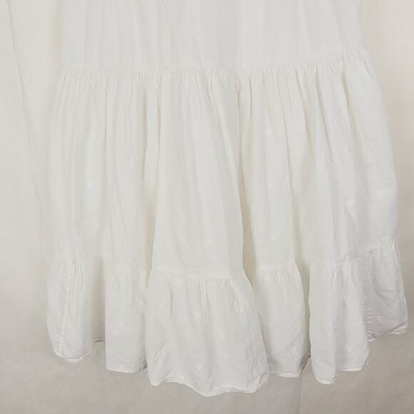 The Kooples white heart embroidered ruffled sleeve tiered dress Size 2 - Picture 7 of 12